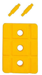 Klapp Six Pcs Plastic Wicket Set with Cover - Black and Yellow