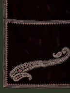 Sangria Floral Embroidered Straight Kurta & Trousers With Dupatta | Grocsy