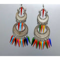 MS Fashion India Multi Color Alloy Double Chandbali Earrings | Grocsy