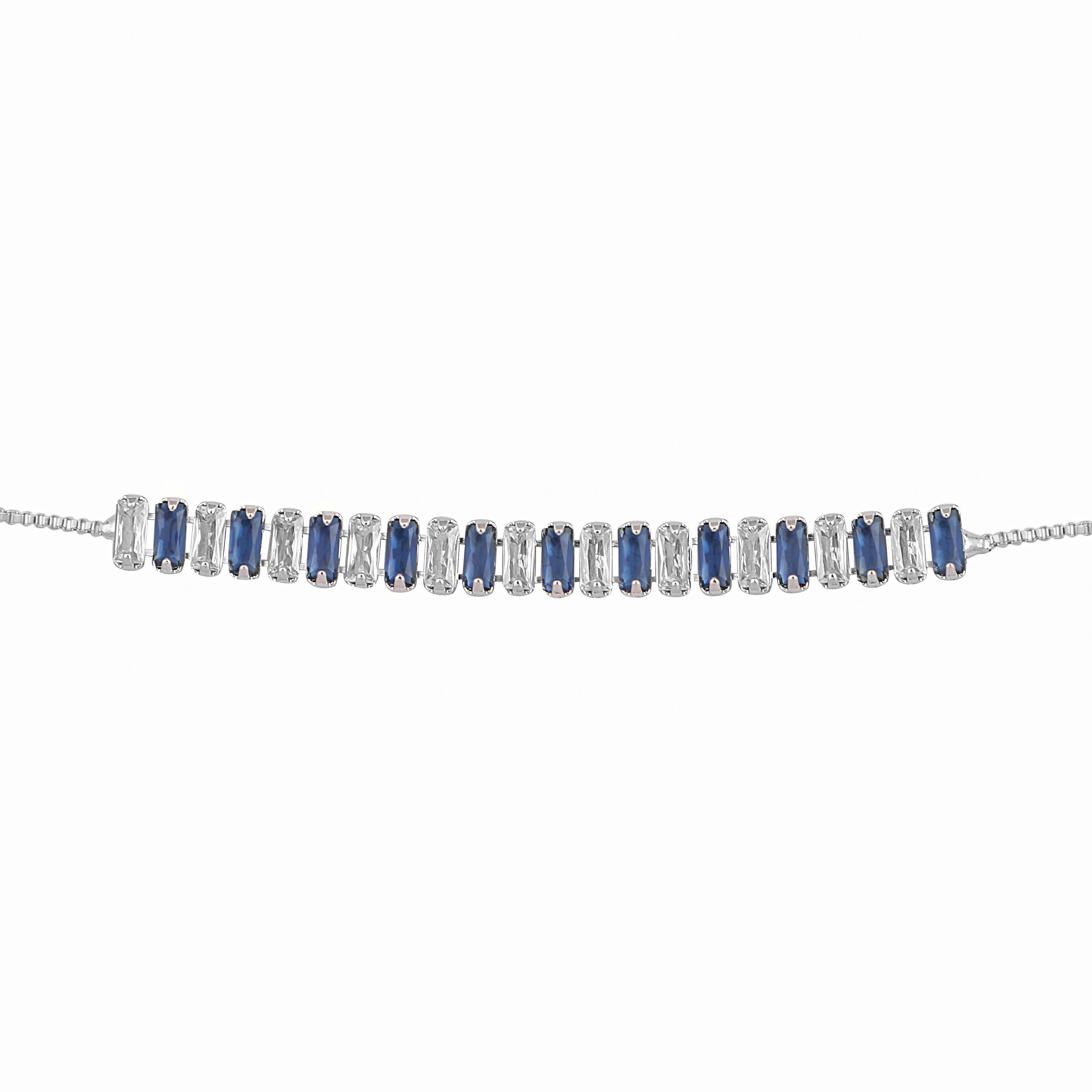 Nuyug Blue Emerald Radiance Anti Tarnish Bracelet | Grocsy