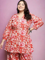 Ahalyaa Women's Traditional wear Tunic - Red | Grocsy
