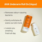Chemist At Play Lactic Acid Exfoliating Body Wash & AHA Underarm Roll-On Combo | Grocsy