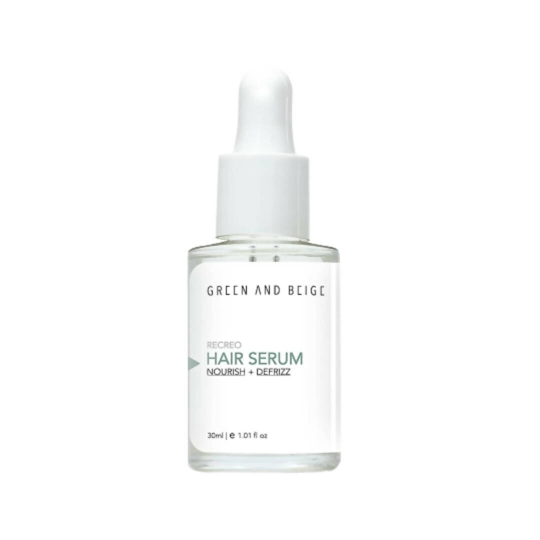 Green And Beige Recreo Nourish & Defrizz Hair Serum | Grocsy