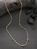 NVR Women's Gold-Polished Minimal Chain | Grocsy