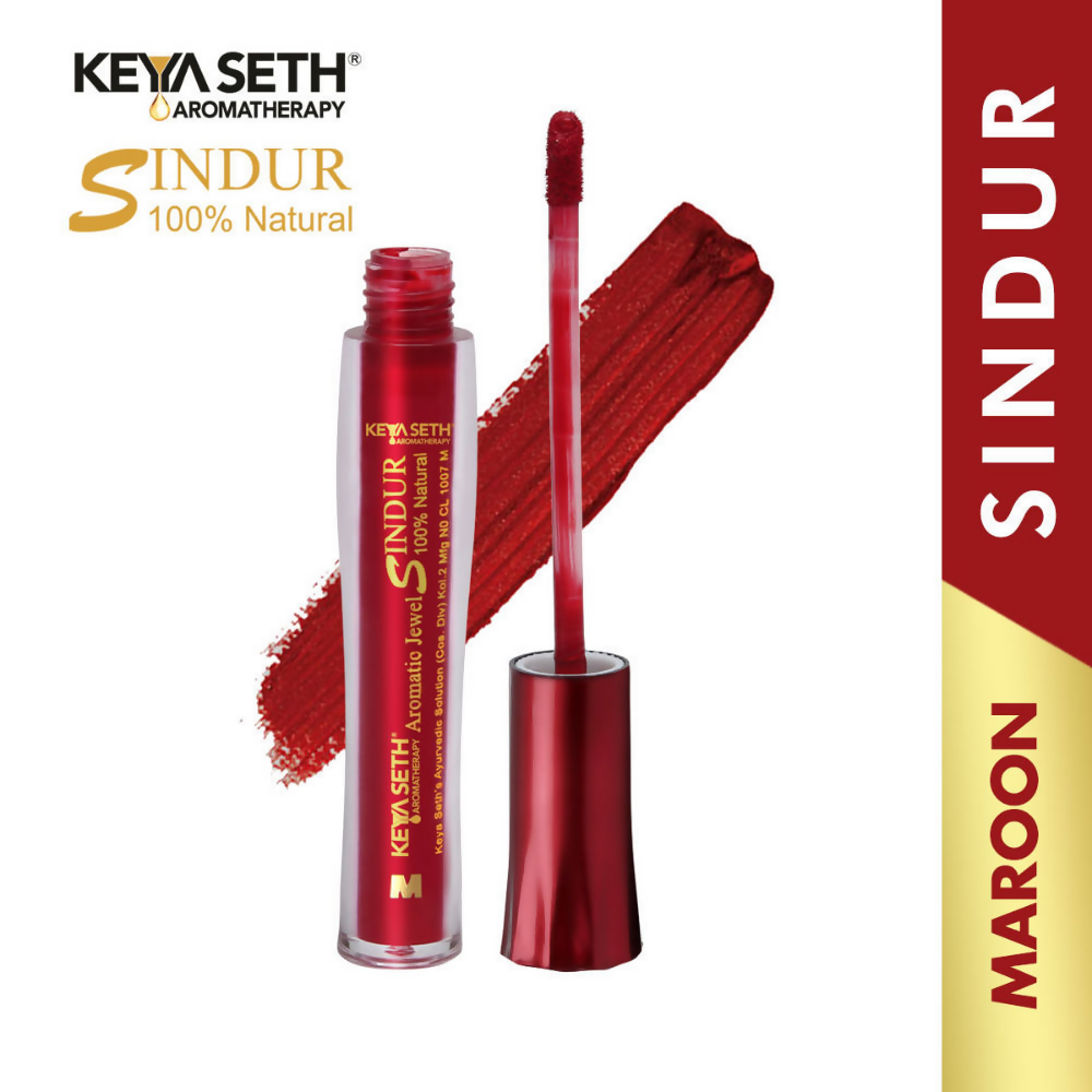 Keya Seth Aromatherapy 100% Natural Liquid Sindoor - Maroon | Grocsy