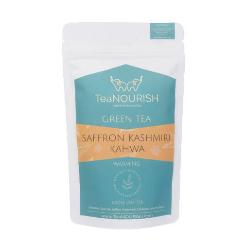 TeaNourish Saffron Kashmiri Kahwa Green Tea | Grocsy
