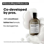 L'Oreal Paris Absolut Repair Molecular Sulfate-Free Deep Repairing Shampoo | Grocsy