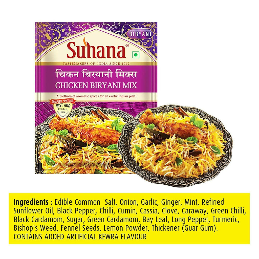 Suhana Chicken Biryani Pouch Spice Mix | Grocsy