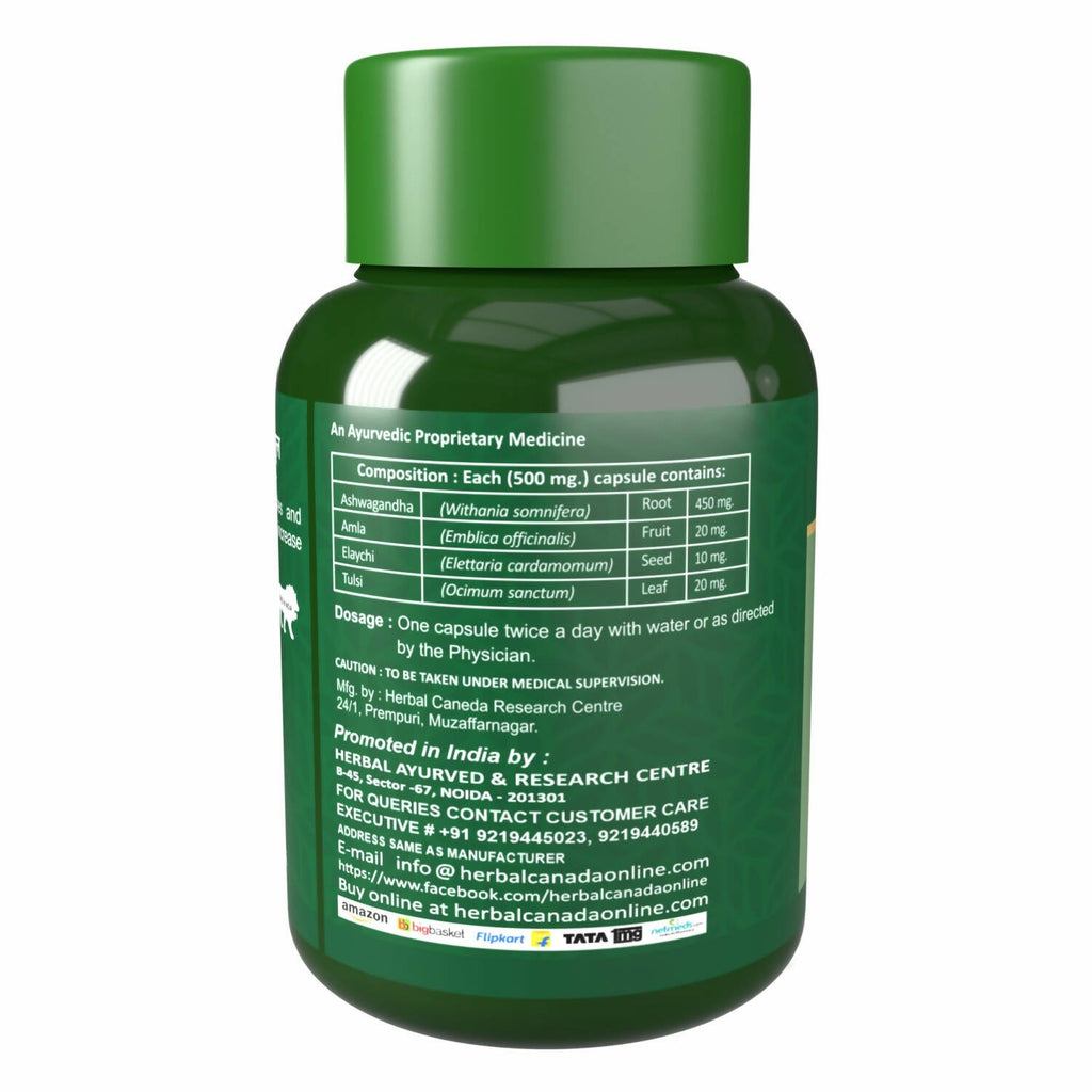 Herbal Canada Ashwagandha Capsules | Grocsy