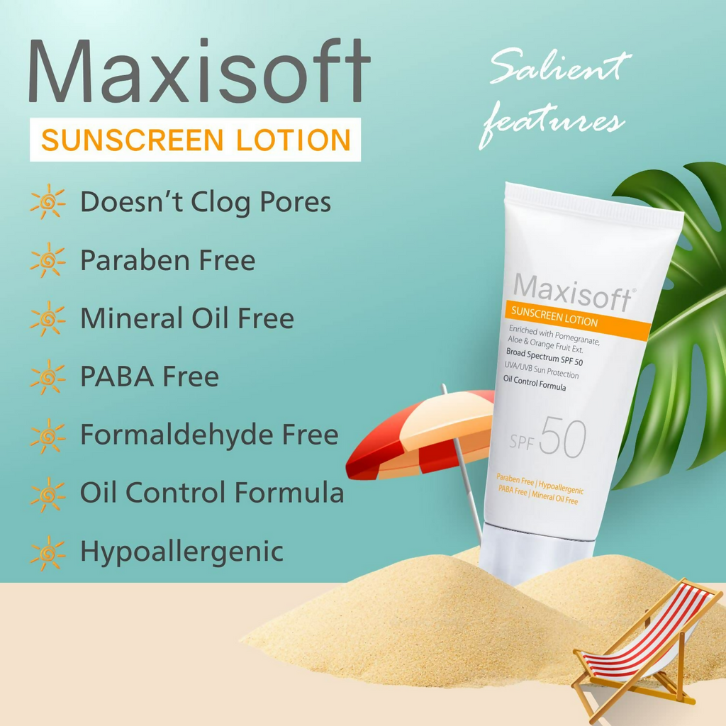 Maxisoft Sunscreen Lotion SPF 50 | Grocsy