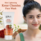 Globus Naturals Kesar Chandan Skin Lightening & Tan Removal Face wash, Suitable For All Skin Types | Grocsy