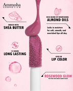 Ammoha Cosmetics Long-Lasting, Matte-Finished Rosewood Glow Color Liquid Lipstick | Grocsy