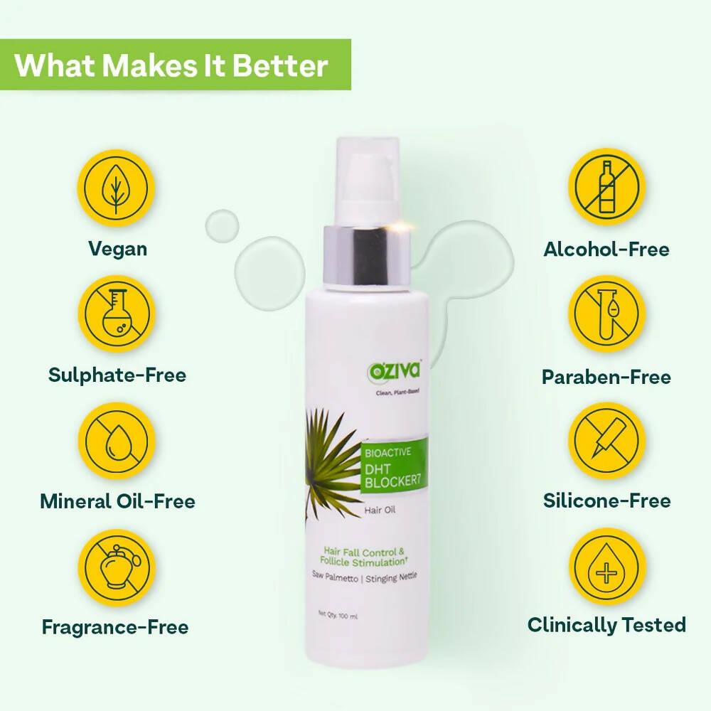 OZiva Bioactive DHT Blocker7 Hair Oil | Grocsy