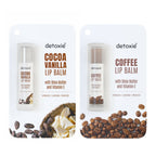 Detoxie Lip Balms Coffee & Cocoa Vanilla With Shea Butter Vitamin E and Liquorice | Grocsy