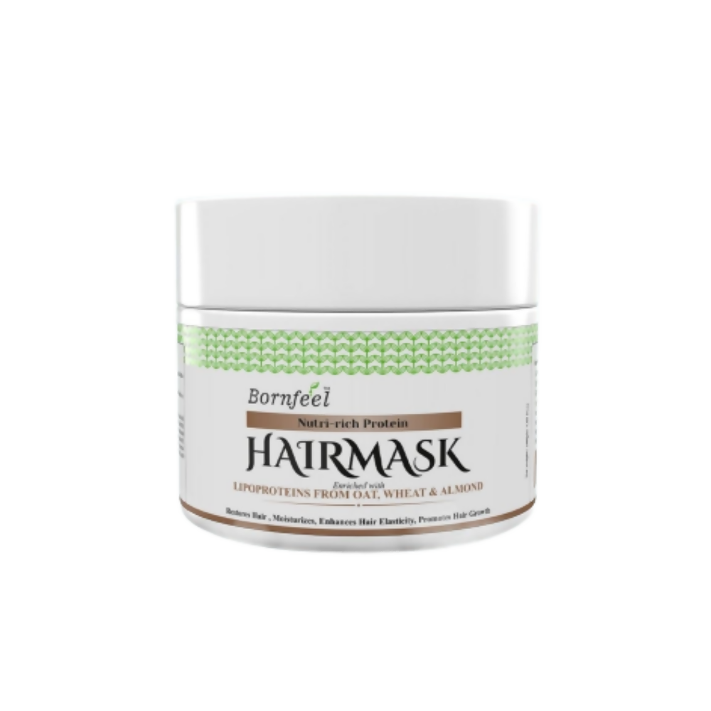 Bornfeel Protein Hair Mask Enriched With Lipoproteins From Oats Wheat & Almond | Grocsy
