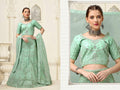 Light Green Net Fancy Zari Embroidered work Lehenga Choli with Dupatta - Heer | Grocsy