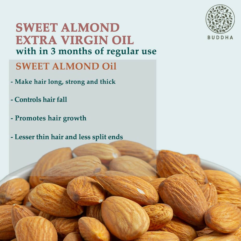 Buddha Natural Extra Virgin Cold Pressed Sweet Almond Oil | Grocsy