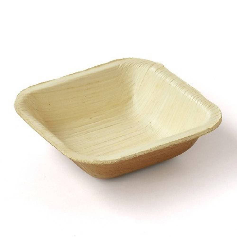 Eco Friendly Areca Leaf 4" Square Bowl | Grocsy