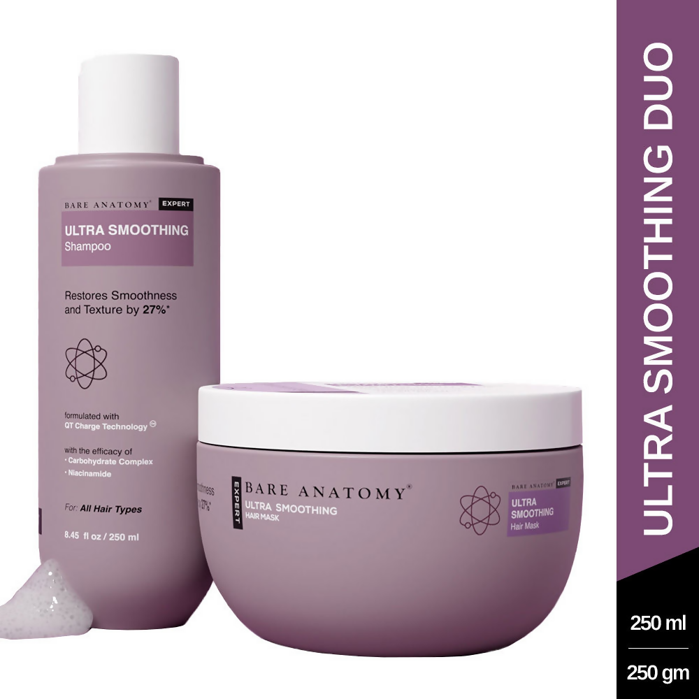 Bare Anatomy Expert Ultra Smoothing Hair Mask & Shampoo Combo | Grocsy