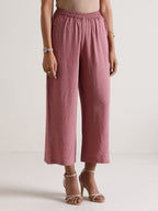 trueBrowns Mauve Angrakha Kurta Set | Grocsy