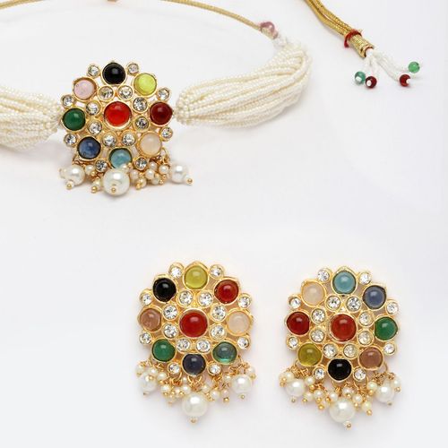 New Stylish Kundal Multicoloured Necklace Set for Womens by House of Ree - Swadesiicart