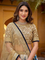 Tulsi Art Awesome Multi-Color Embroidered Silk Sangeet Wear Lehenga Choli | Grocsy