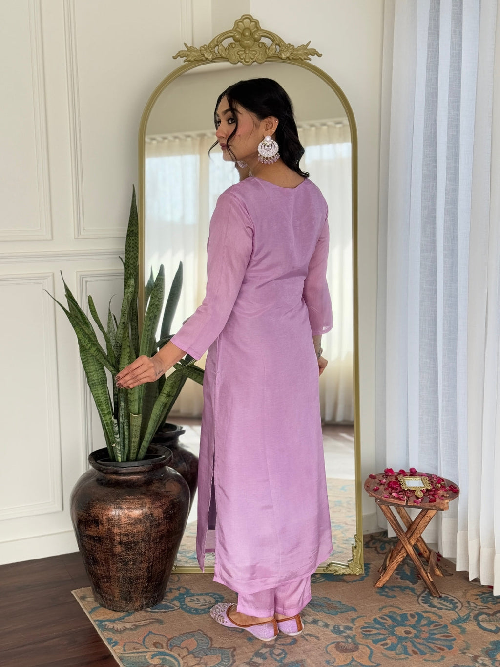 The52 Women's Gorgeous Rayon Embroidery work Straight Kurta with Pant and Dupatta Set | Grocsy