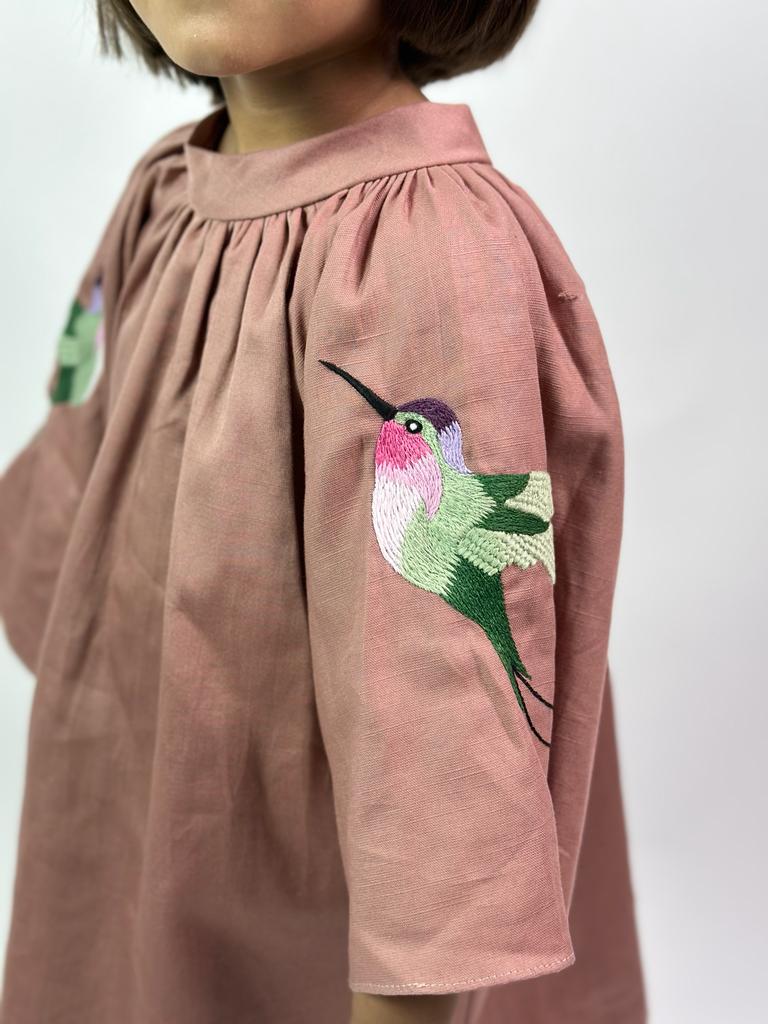 ArthLife Chestunt Brown Raglon Dress | Grocsy