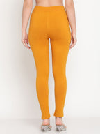 TAG 7 Women Navy Blue & Mustard Yellow Pack of 2 Straight Fit Ankle-Length Leggings | Grocsy