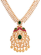 Saraf RS Jewellery Women Gold and Green Gold-Polished Jewellery Set | Grocsy