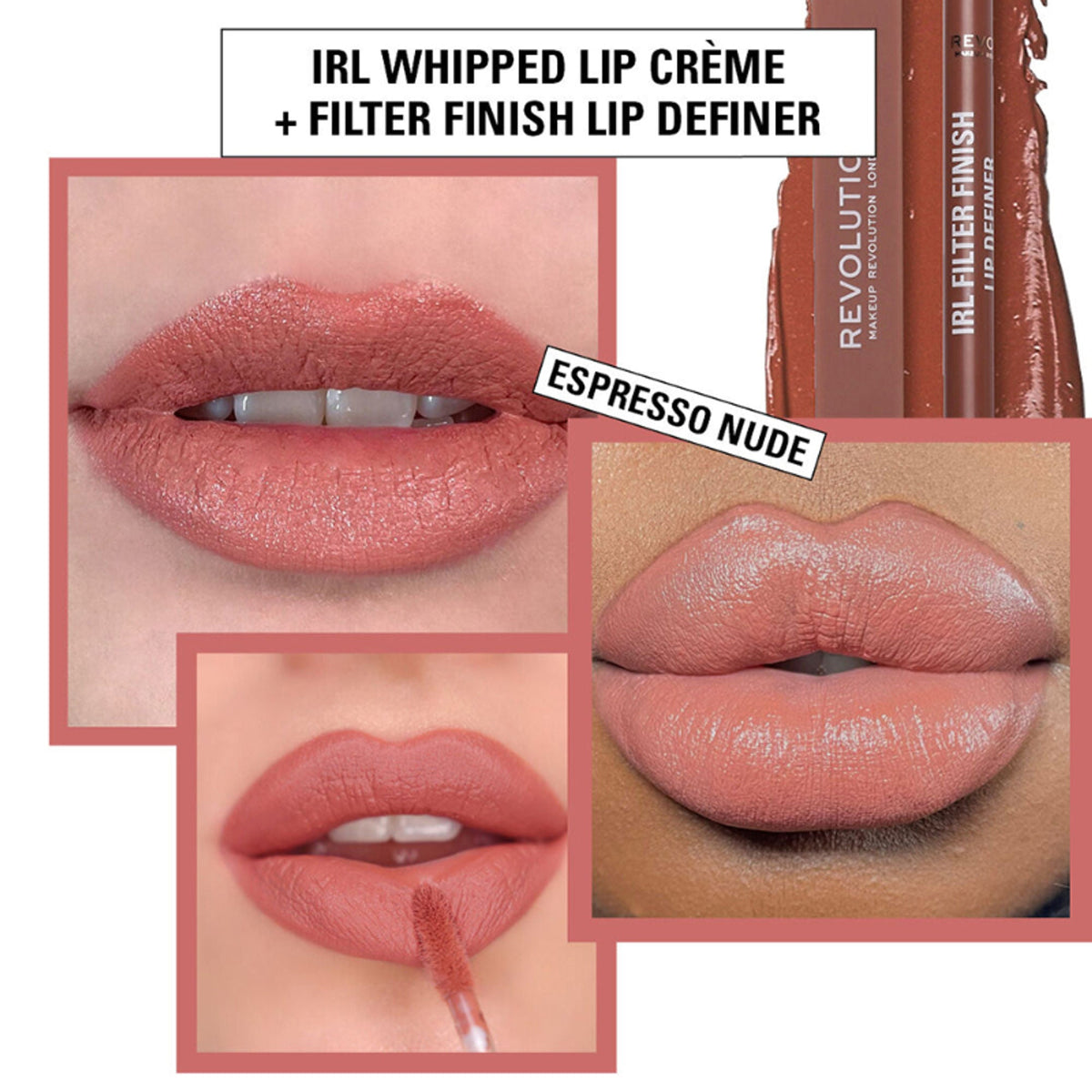 Makeup Revolution Irl Whipped Lip Creme - Espresso Nude | Grocsy