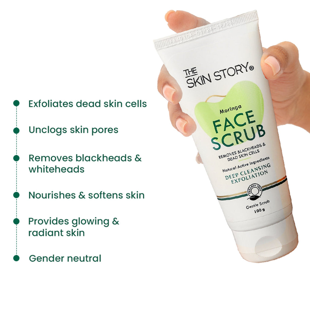 The Skin Story Moringa Gentle Face Scrub | Grocsy