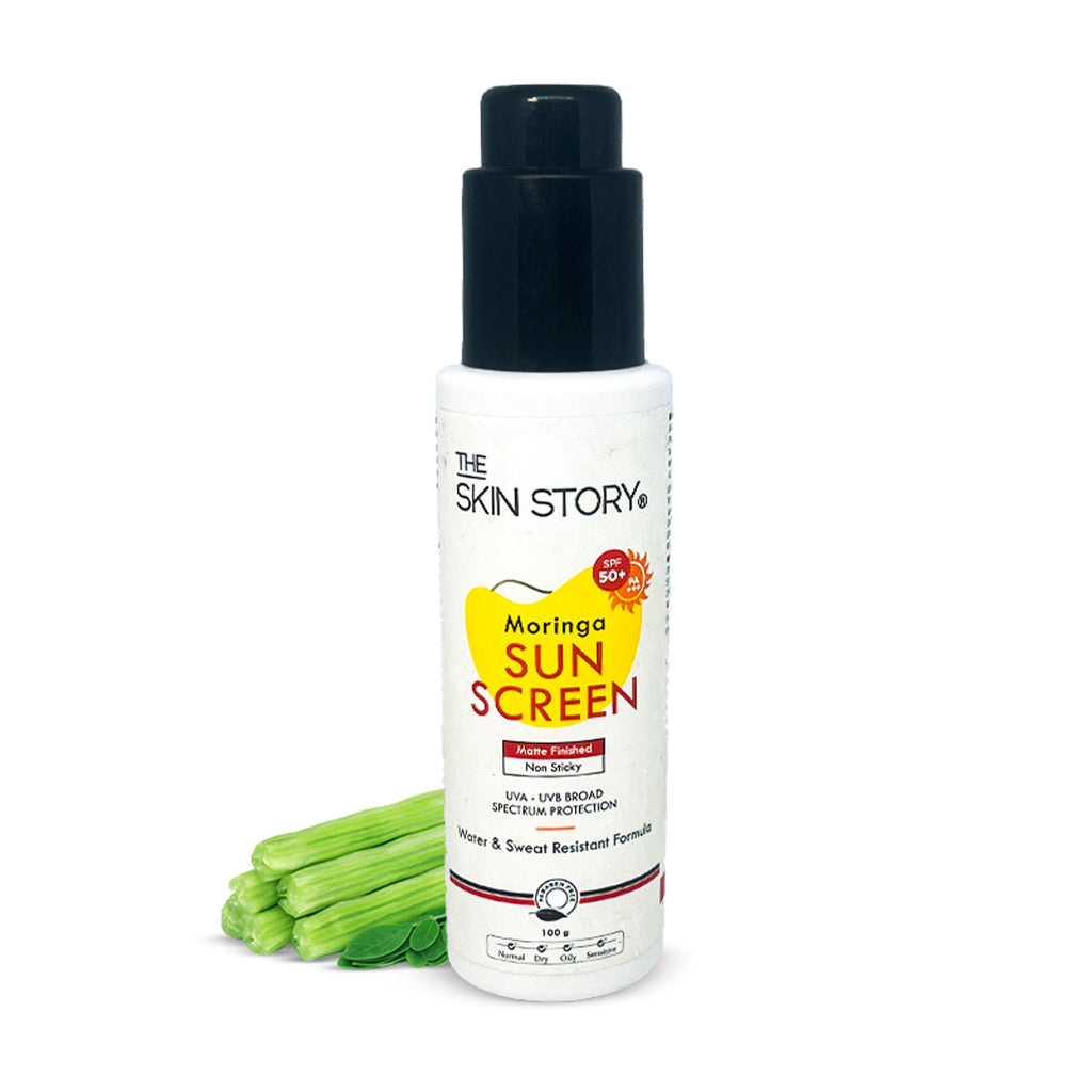 The Skin Story Moringa Face Sunscreen SPF 50+ PA+++ For Detan | Grocsy