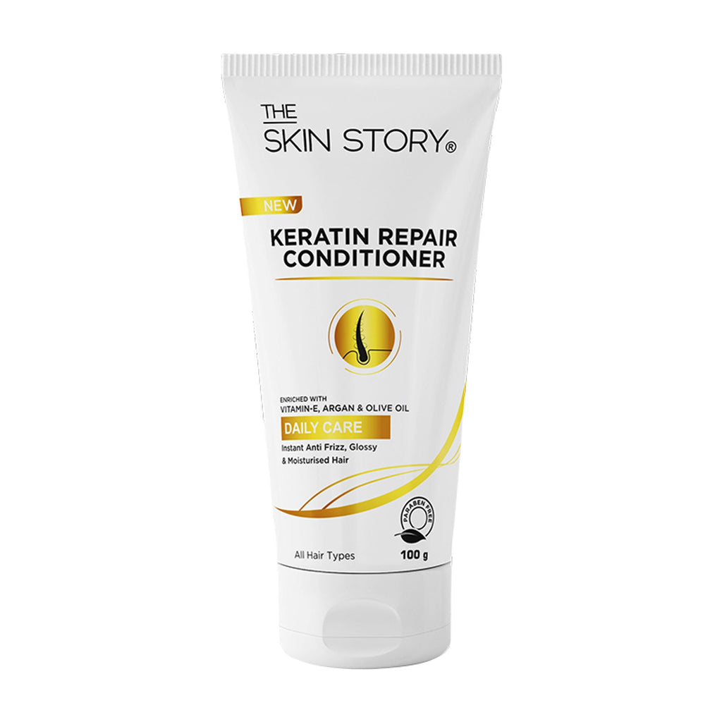 The Skin Story Sulphate Free Anti Frizz Keratin Hair Conditioner, Instant Gloss Smooth Shine, Vit E | Grocsy