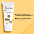 The Skin Story Sulphate Free Anti Frizz Keratin Hair Conditioner, Instant Gloss Smooth Shine, Vit E | Grocsy