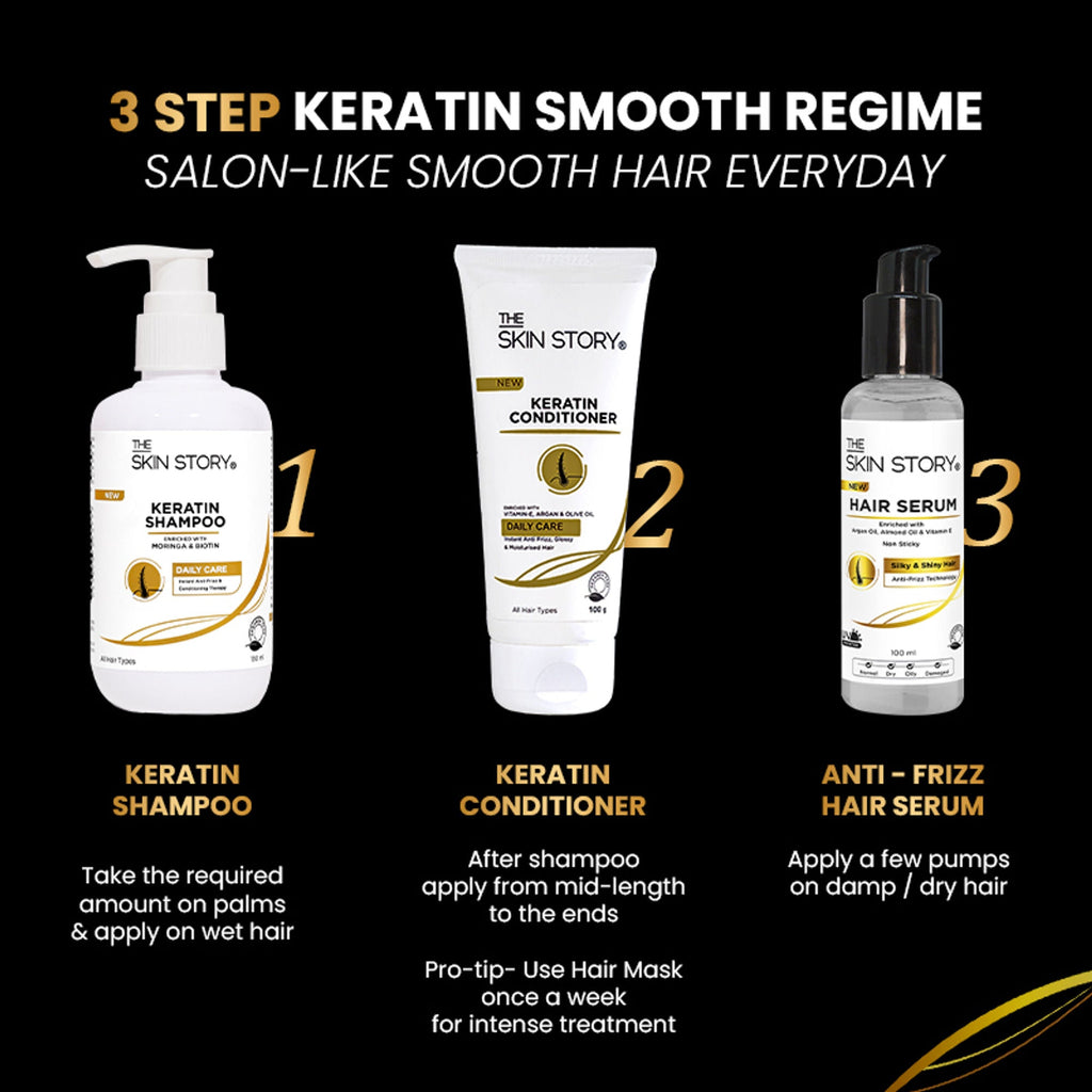 The Skin Story Sulphate Free Anti Frizz Keratin Hair Conditioner, Instant Gloss Smooth Shine, Vit E | Grocsy