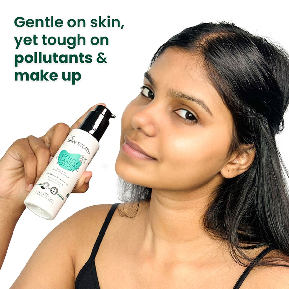The Skin Story Gentle Face Cleanser Lotion For Deep Cleansing Moisturizing Makeup Removal - Moringa | Grocsy