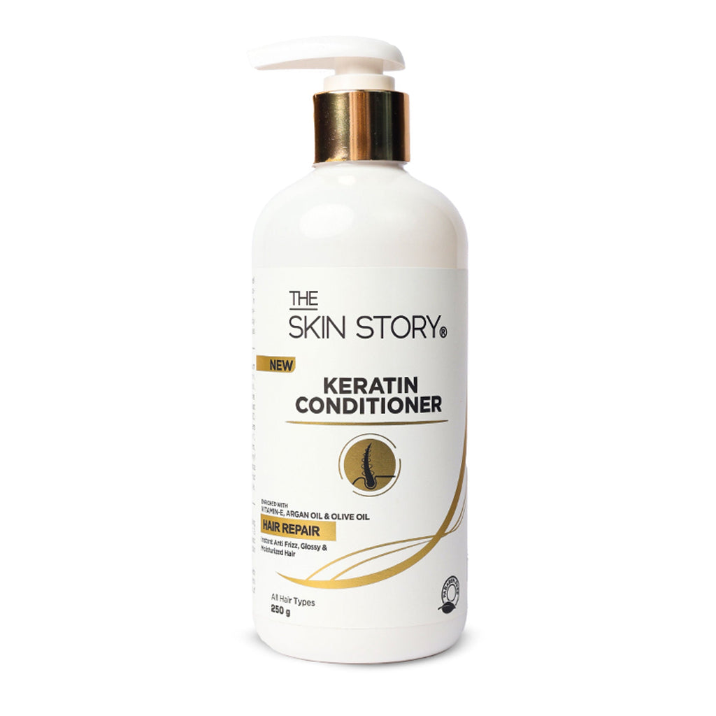 The Skin Story Sulphate Free Anti Frizz Keratin Hair Conditioner, Instant Gloss Smooth Shine, Vit E | Grocsy