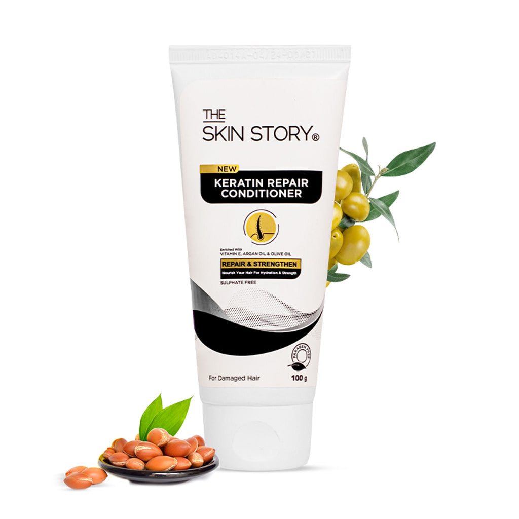 The Skin Story Sulphate Free Keratin Conditioner For Coloured Dry Frizzy Damaged Hair With Vitamin E | Grocsy