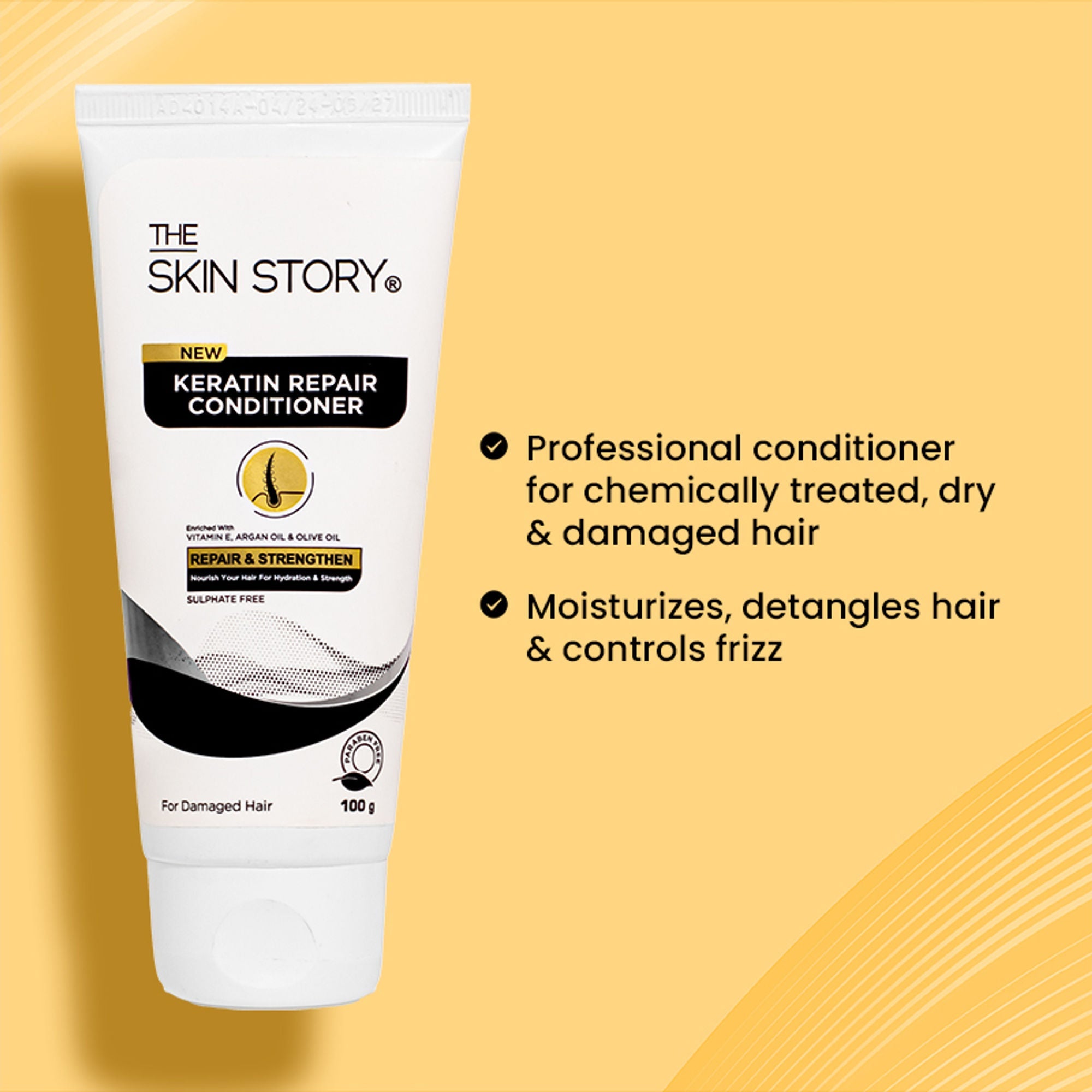 The Skin Story Sulphate Free Keratin Conditioner For Coloured Dry Frizzy Damaged Hair With Vitamin E | Grocsy
