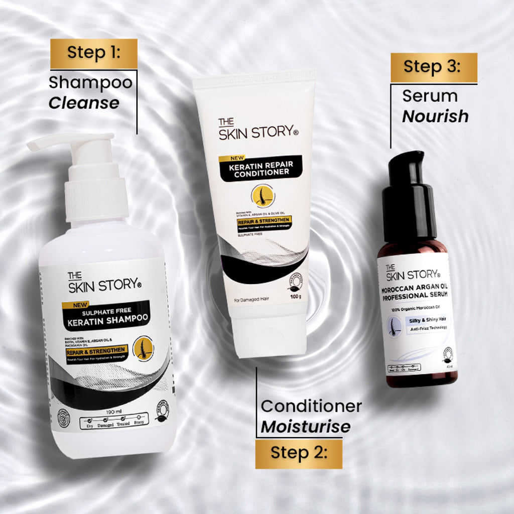 The Skin Story Sulphate Free Keratin Conditioner For Coloured Dry Frizzy Damaged Hair With Vitamin E | Grocsy