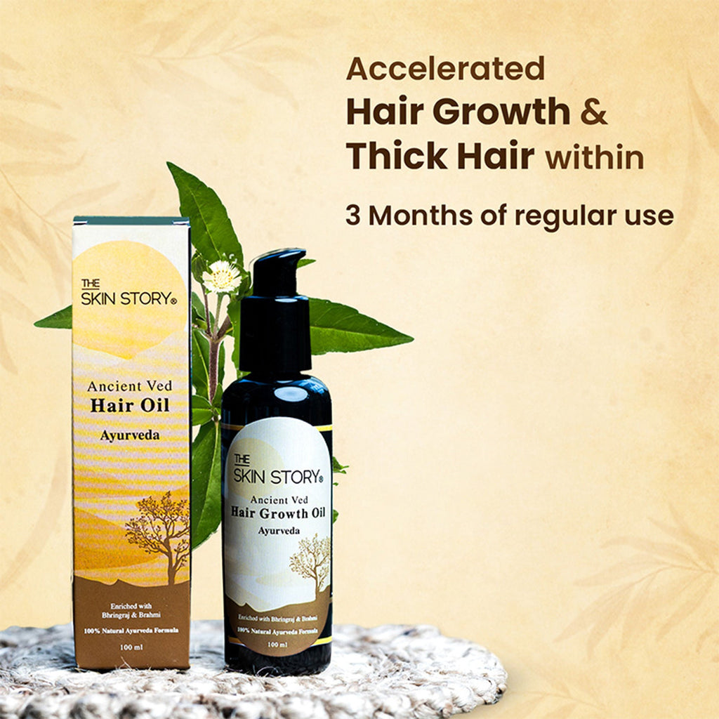 The Skin Story 100% Natural Ayurvedic Hair Oil For Hair Growth | Grocsy
