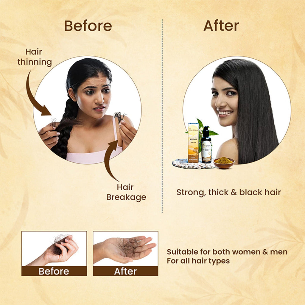 The Skin Story 100% Natural Ayurvedic Hair Oil For Hair Growth | Grocsy