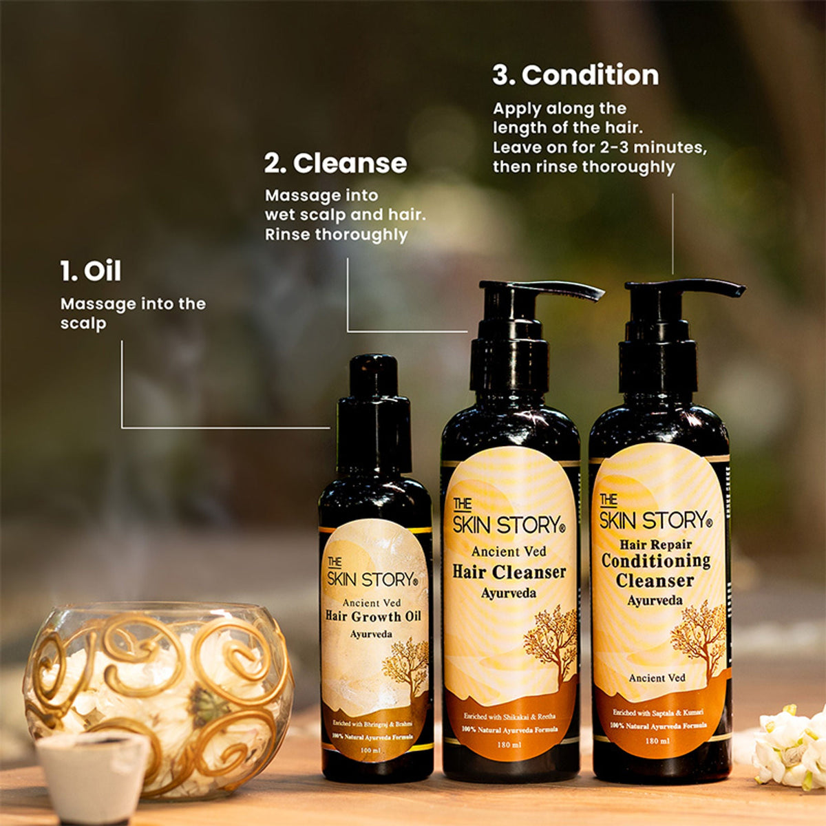 The Skin Story 100% Natural Ayurvedic Hair Oil For Hair Growth | Grocsy