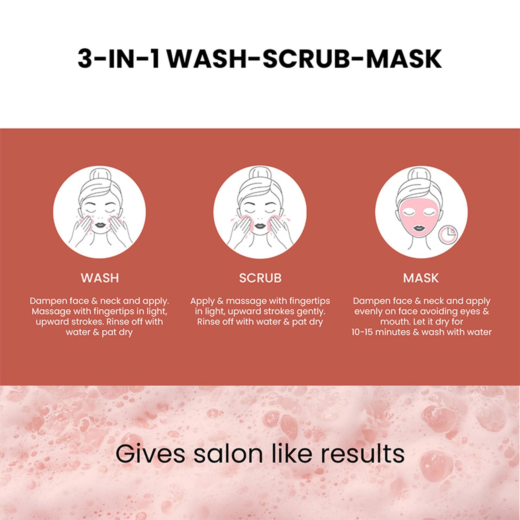 The Skin Story 3 in 1 Multi Action Face Mask, Scrub & Wash For Deeply Cleansed | Grocsy