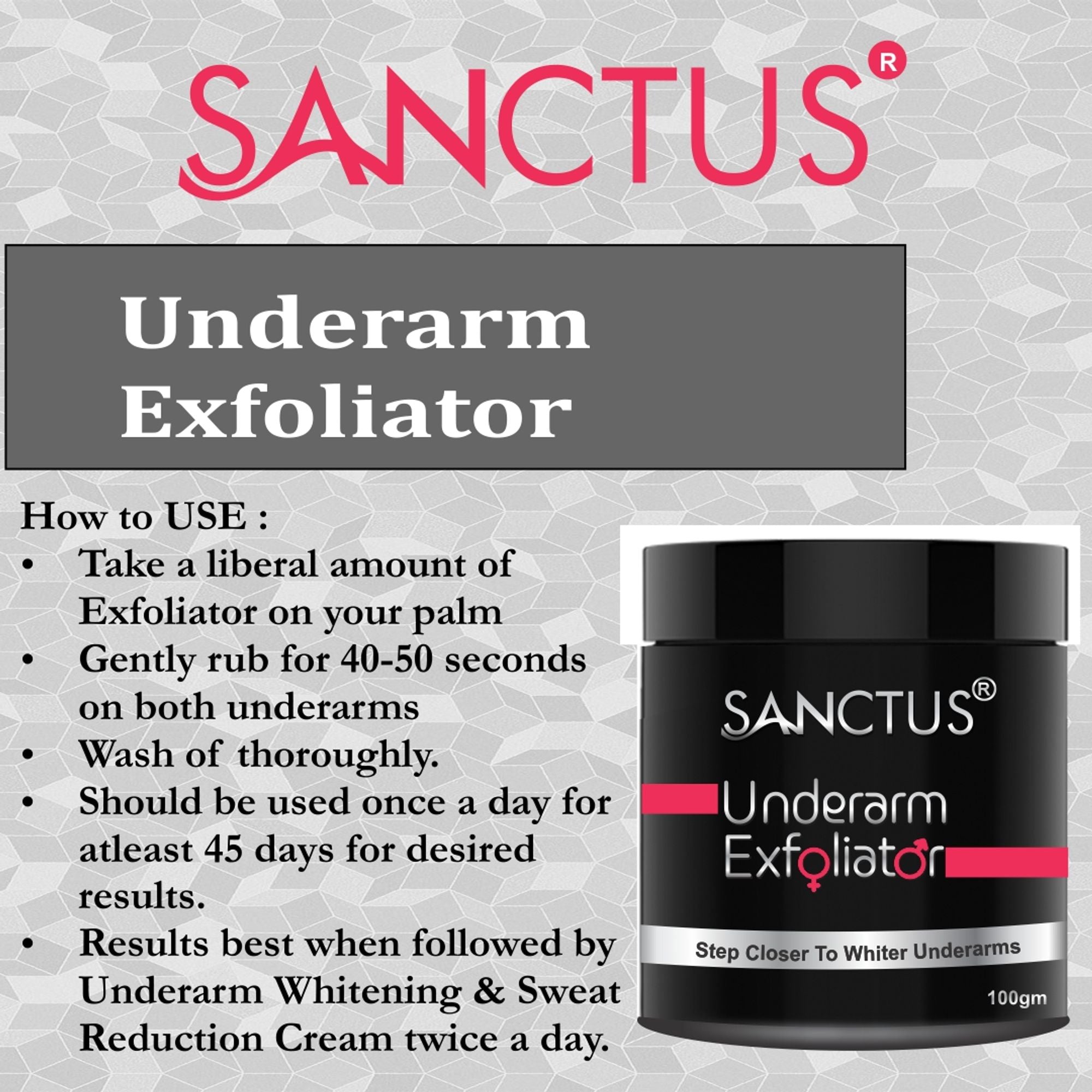 SANCTUS Underarm Exfoliator | Grocsy