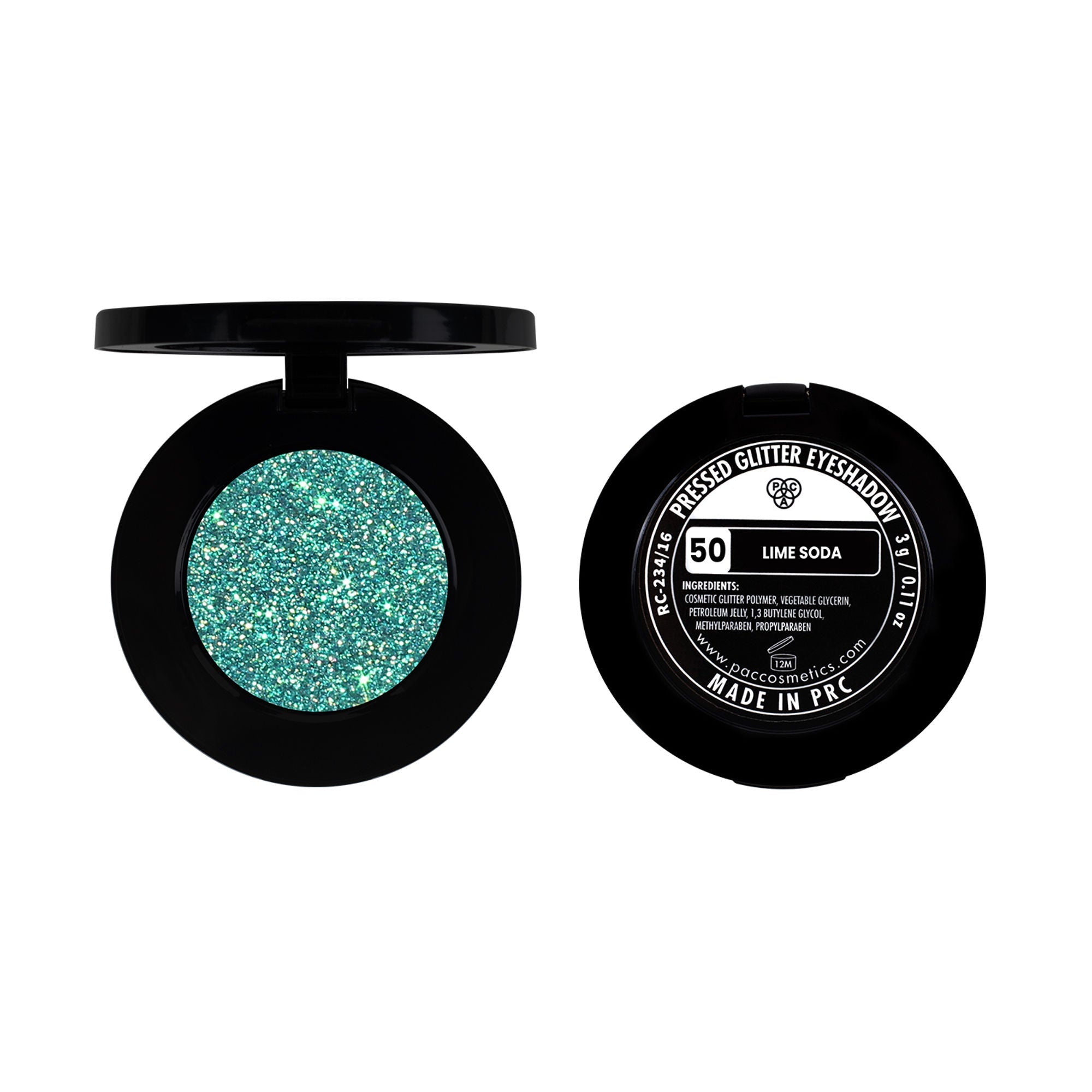 PAC Studio Pressed Glitter Eyeshadow - 50 Lime Soda | Grocsy