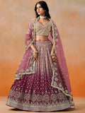 Tulsi Art Lovely Pink Georgette Engagement Wear Lehenga Choli | Grocsy