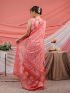 Yufta Pink Cotton Floral Print Cotton A-Line Kurta Dupatta Set | Grocsy