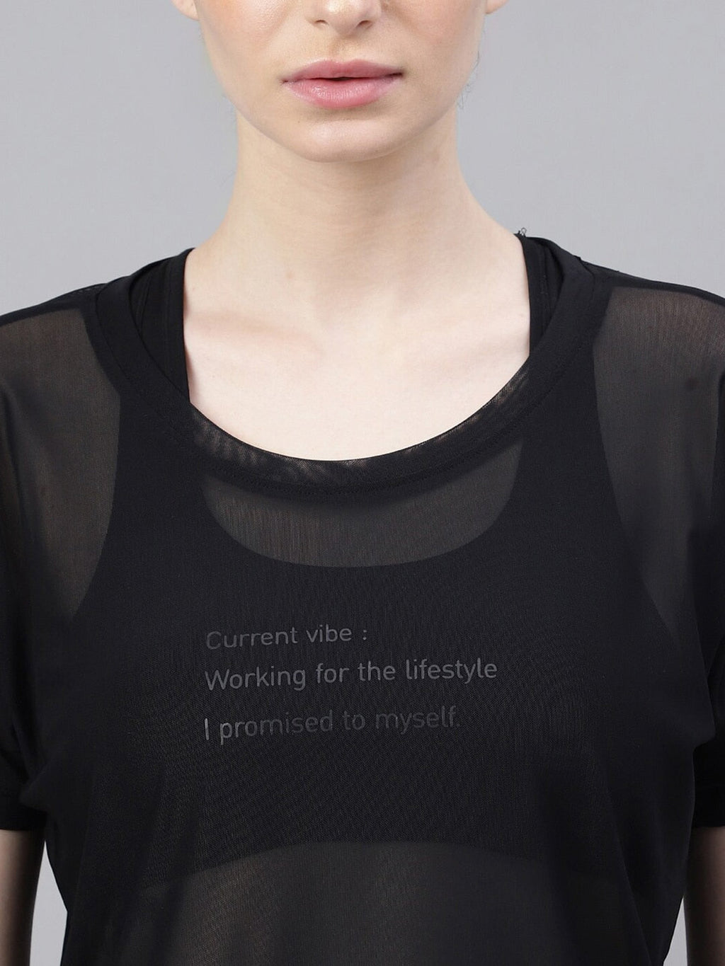 MKH Dri-FIT Typography Printed Drop Shoulder Sleeves T-Shirt | Grocsy